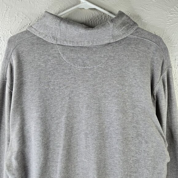 Ralph Lauren Shawl Collar Sweater Mens M Gray Preppy Pullover Logo Long Sleeve - Picture 11 of 13